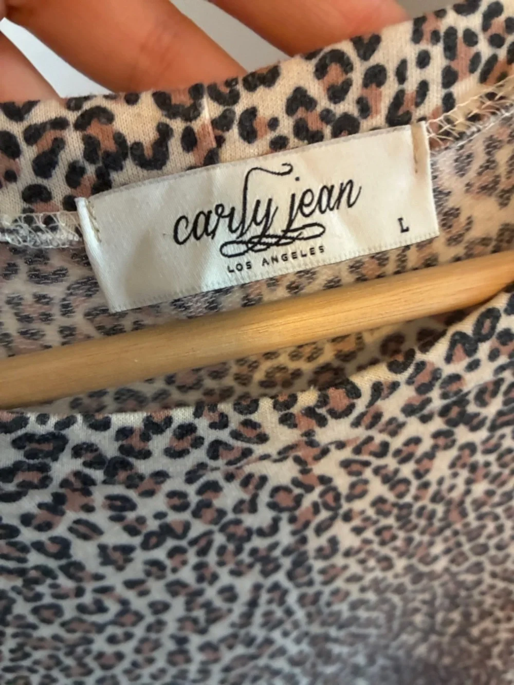 Carly Jean Leopard Print Babydoll Dress - Beige & Black - Picture 2 of 3